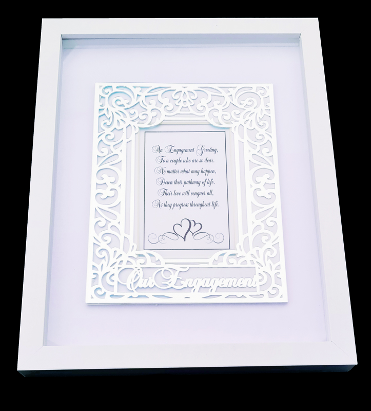 DESIGNER EXQUISITE RECTANGLE SHADOW BOX FRAME ENGAGEMENT 4x6