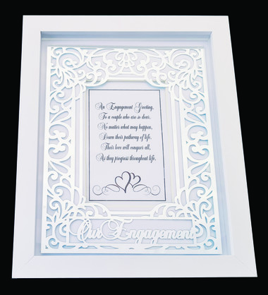 DESIGNER EXQUISITE SHADOW BOX FRAME ENGAGEMENT 4x6