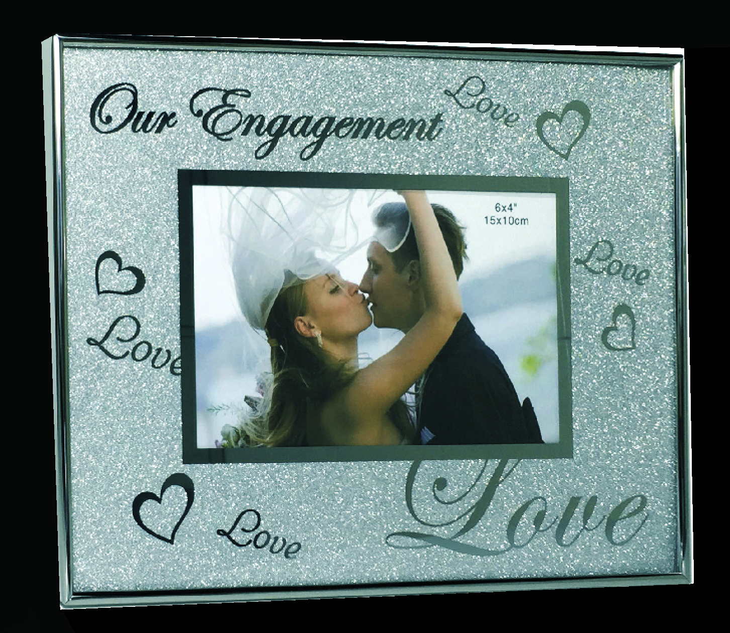 ENGAGEMENT GLITTER FRAME