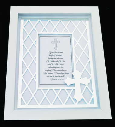 DESIGNER EXQUISITE SHADOW BOX FRAME CROSS 4x6