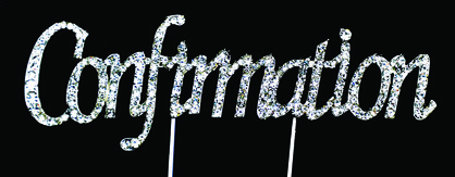 DIAMOND CAKE TOPPER CONFIRMATION 12CM