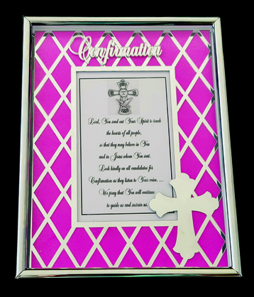 DESIGNER EXQUISITE METAL FRAME CONFIRMATION PINK 4x6