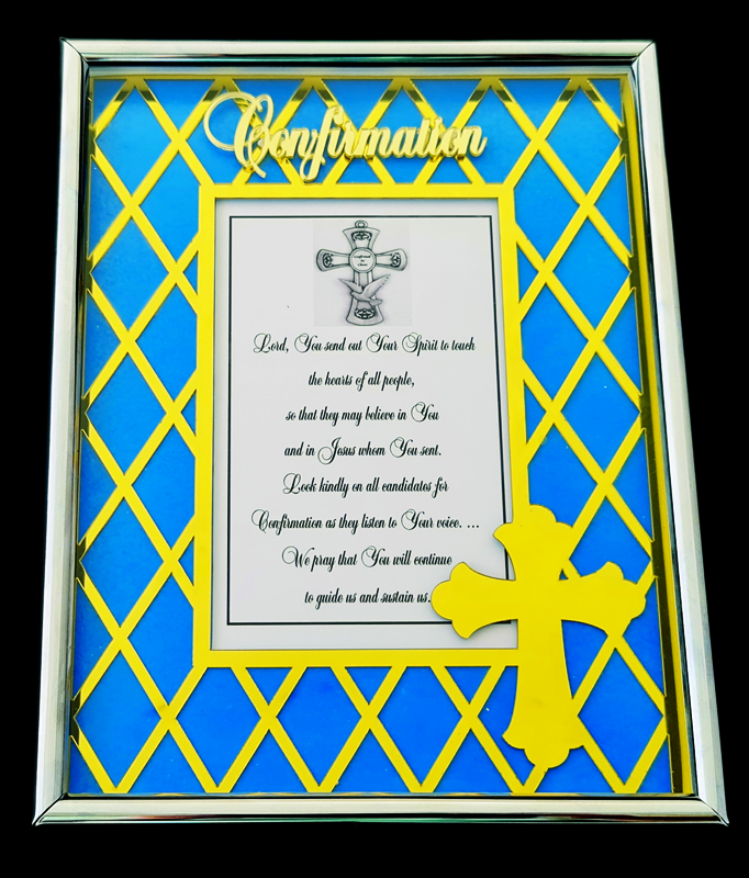DESIGNER EXQUISITE METAL FRAME CONFIRMATION GOLD/BLUE 4x6