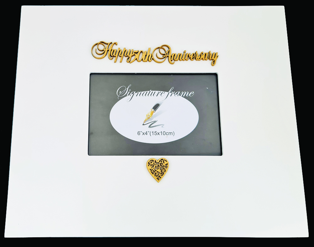 PREMIUM WOODEN SIGNATURE FRAME & PEN 50TH ANNIVERSARY