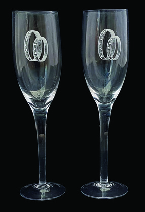 TOASTING GLASSES DOUBLE RING