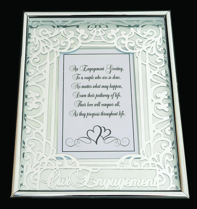DESIGNER EXQUISITE METAL FRAME ENGAGEMENT 4x6
