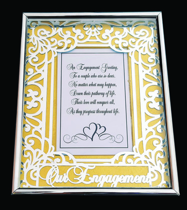 DESIGNER EXQUISITE METAL FRAME ENGAGEMENT GOLD 4x6
