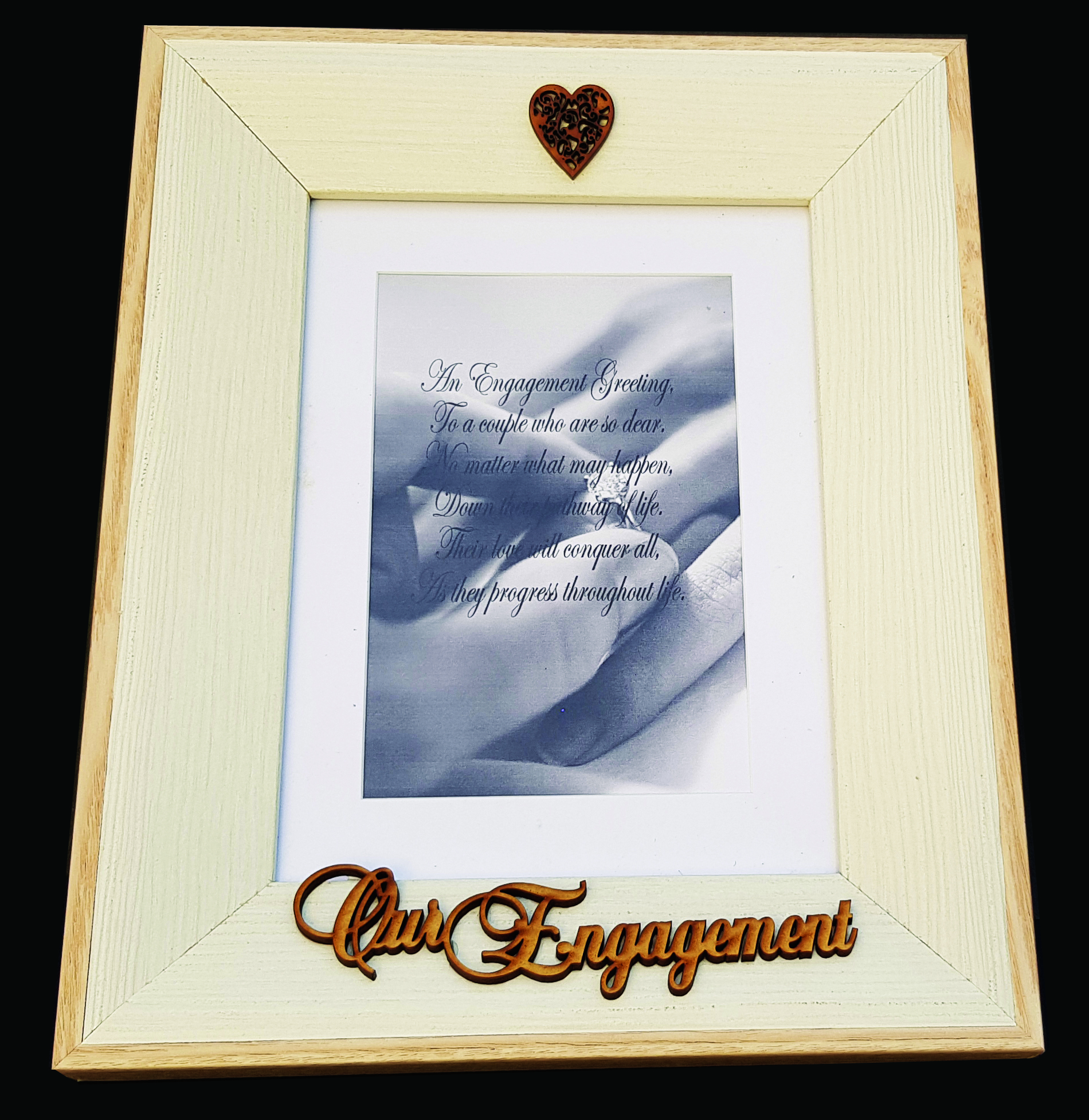 DESIGNER OLIVIA WOODEN FRAME ENGAGEMENT