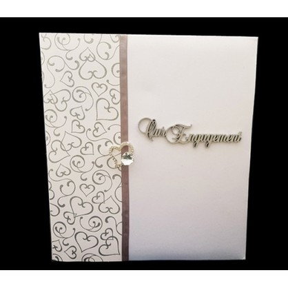SATIN PHOTO ALBUM ENGAGEMENT HEART TO HEART