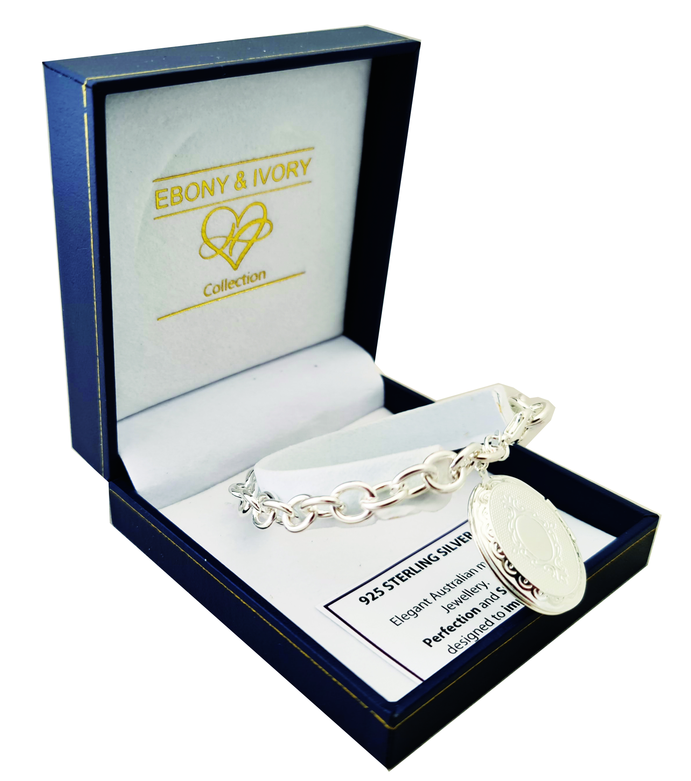DESIGNER 925 STERLING SILVER LOCKET BRACELET EI-SS-BR9