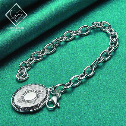 DESIGNER 925 STERLING SILVER LOCKET BRACELET EI-SS-BR9