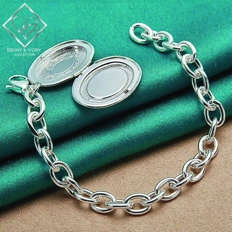 DESIGNER 925 STERLING SILVER LOCKET BRACELET EI-SS-BR9