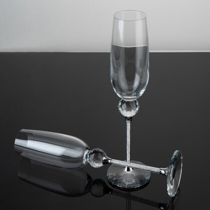 PREMIUM CHAMPAGNE FLUTES - CRYSTAL BALL