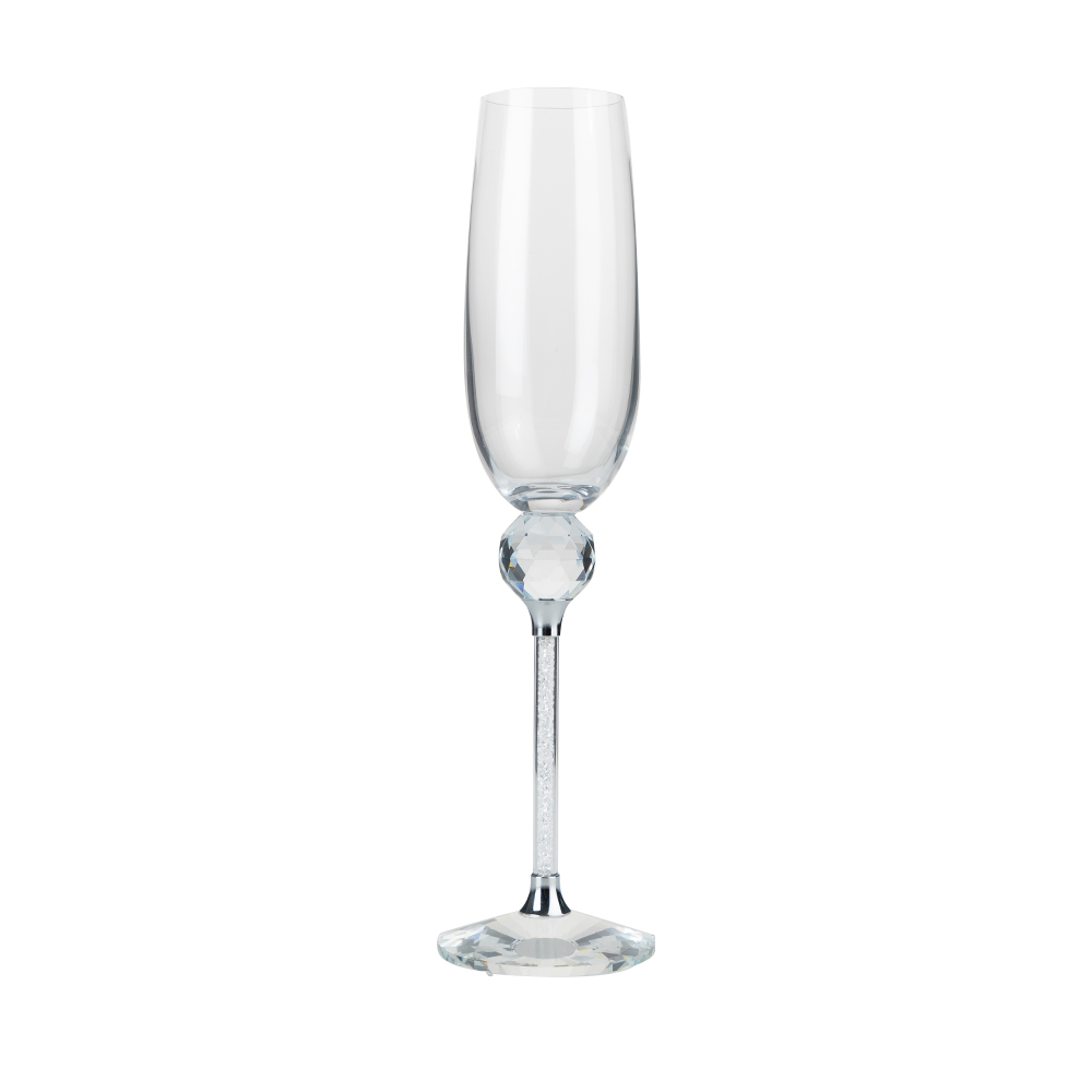 PREMIUM CHAMPAGNE FLUTES - CRYSTAL BALL
