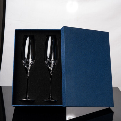 PREMIUM CHAMPAGNE FLUTES - SWAN HEART