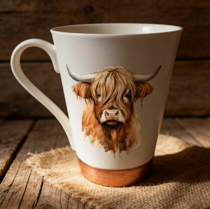Highlander Cow Coffee Mugs 1