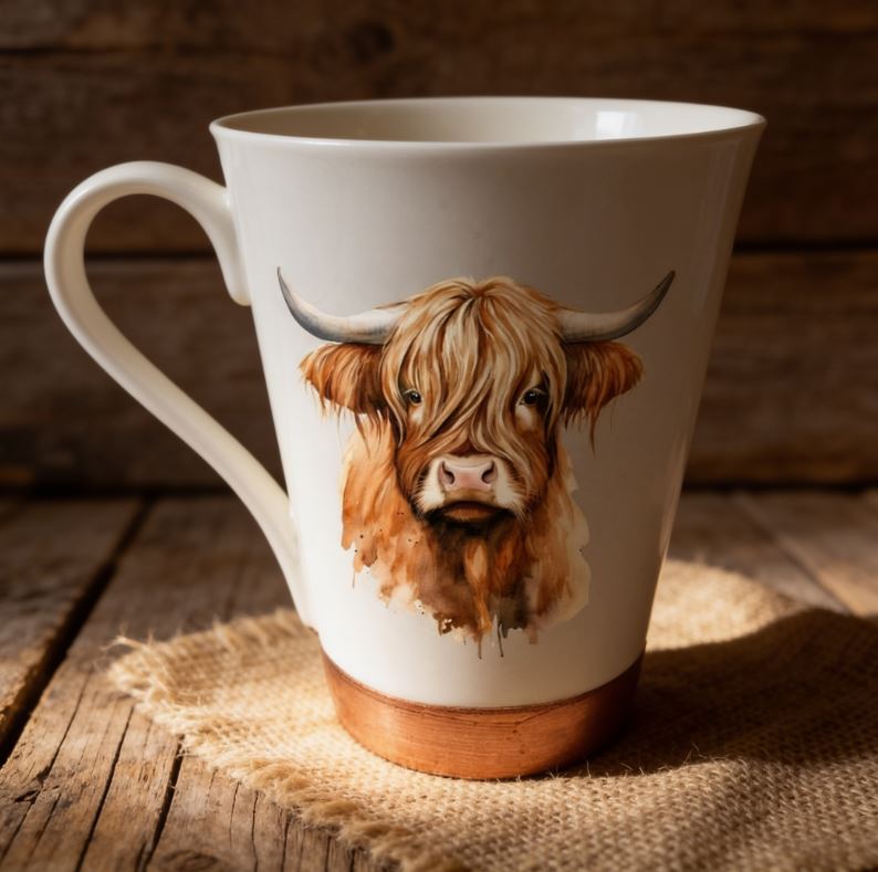 Highlander Cow Coffee Mugs 1