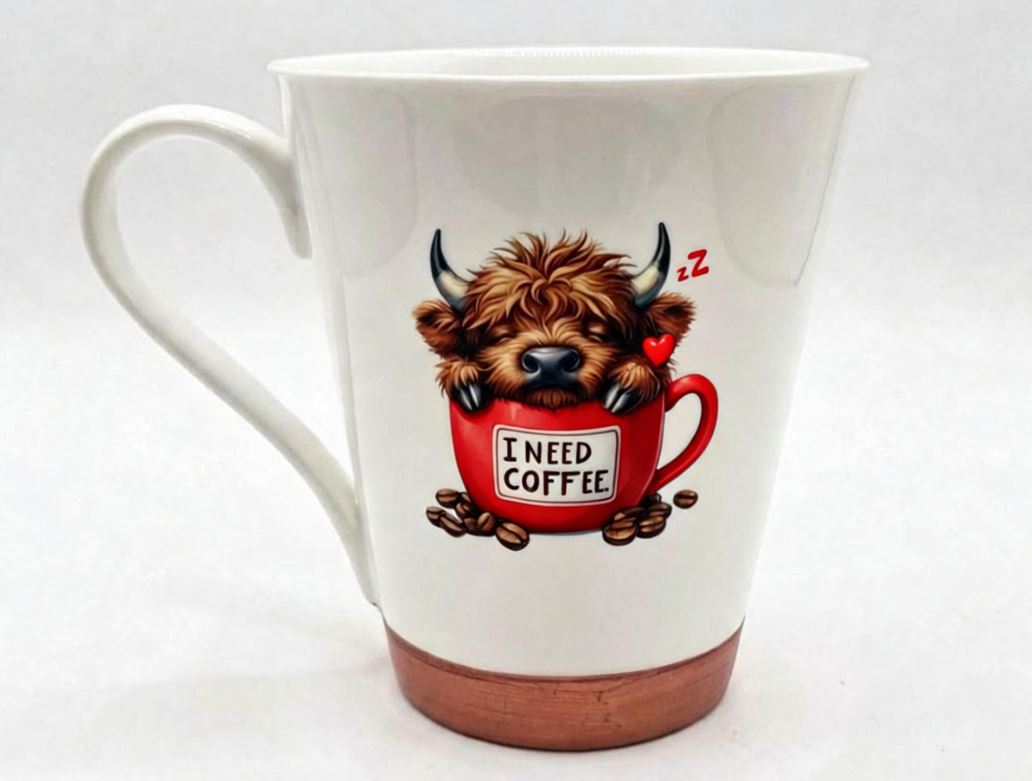 Highlander Cow Coffee Mugs 1