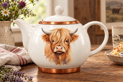 HIGHLANDER COW TEA POT