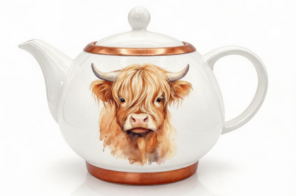 HIGHLANDER COW TEA POT