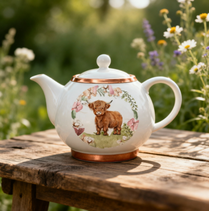 HIGHLANDER COW TEA POT