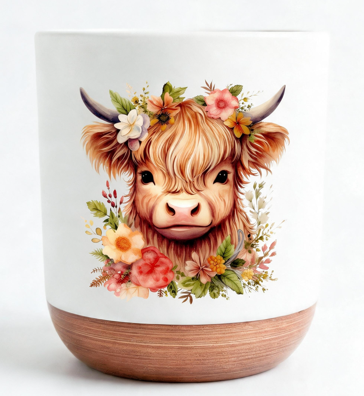 HIGHLANDER COW URN CANDLE HOLDER