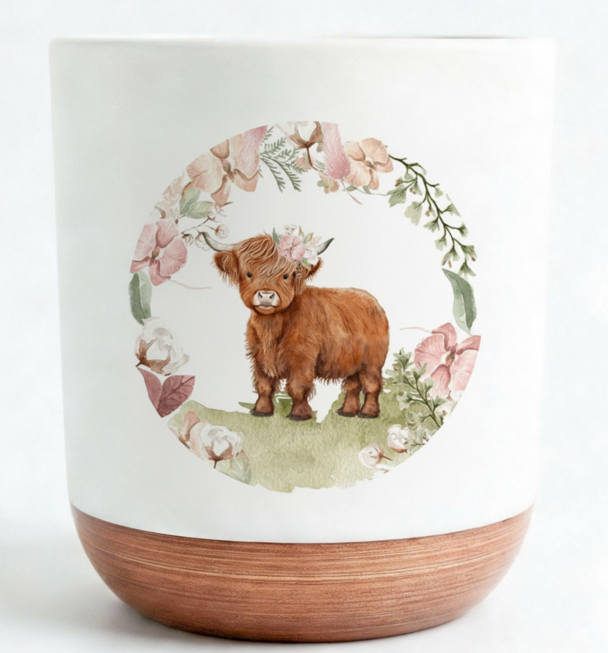 HIGHLANDER COW URN CANDLE HOLDER