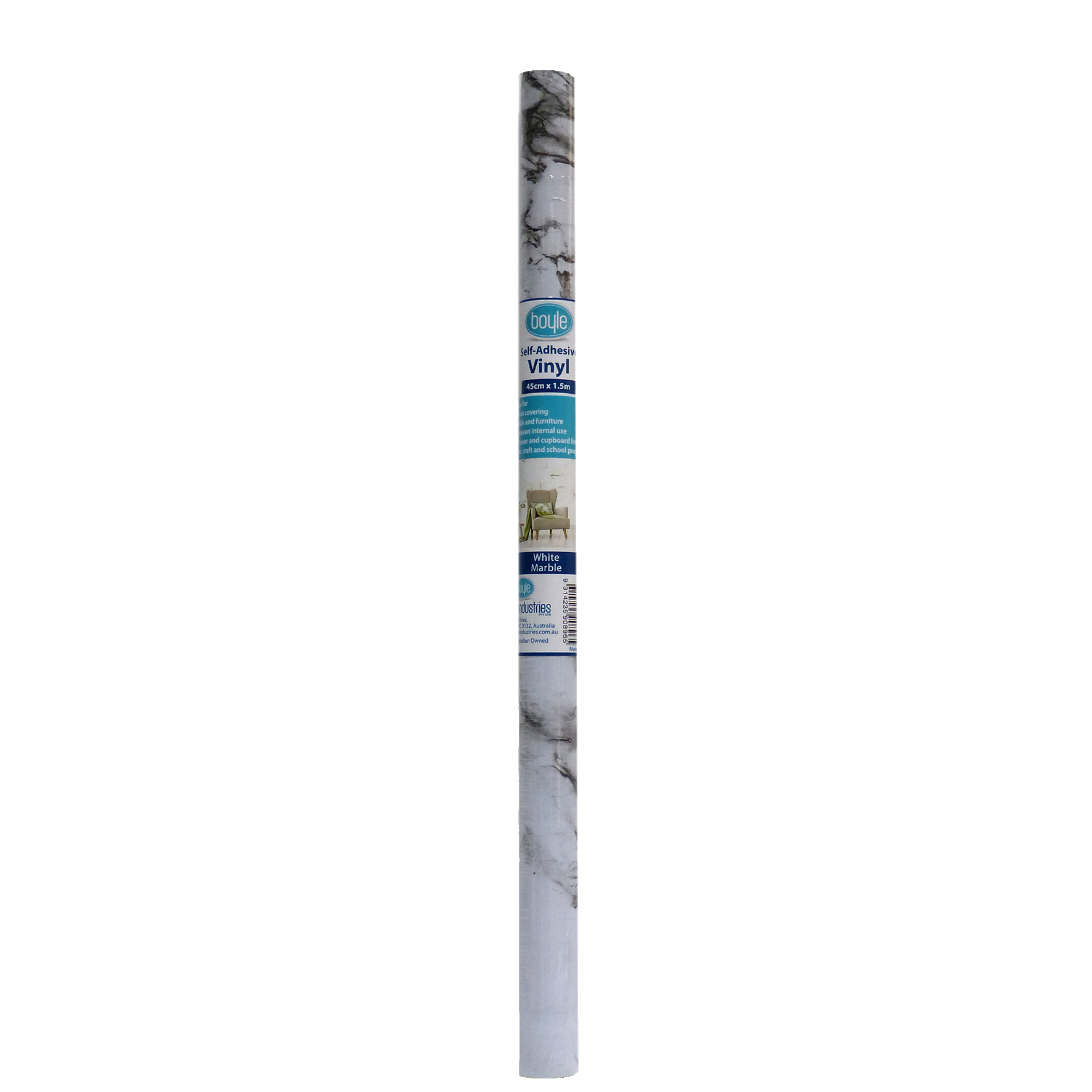 Self Adhesive Vinyl Film White Marble 1.5m x 45cm