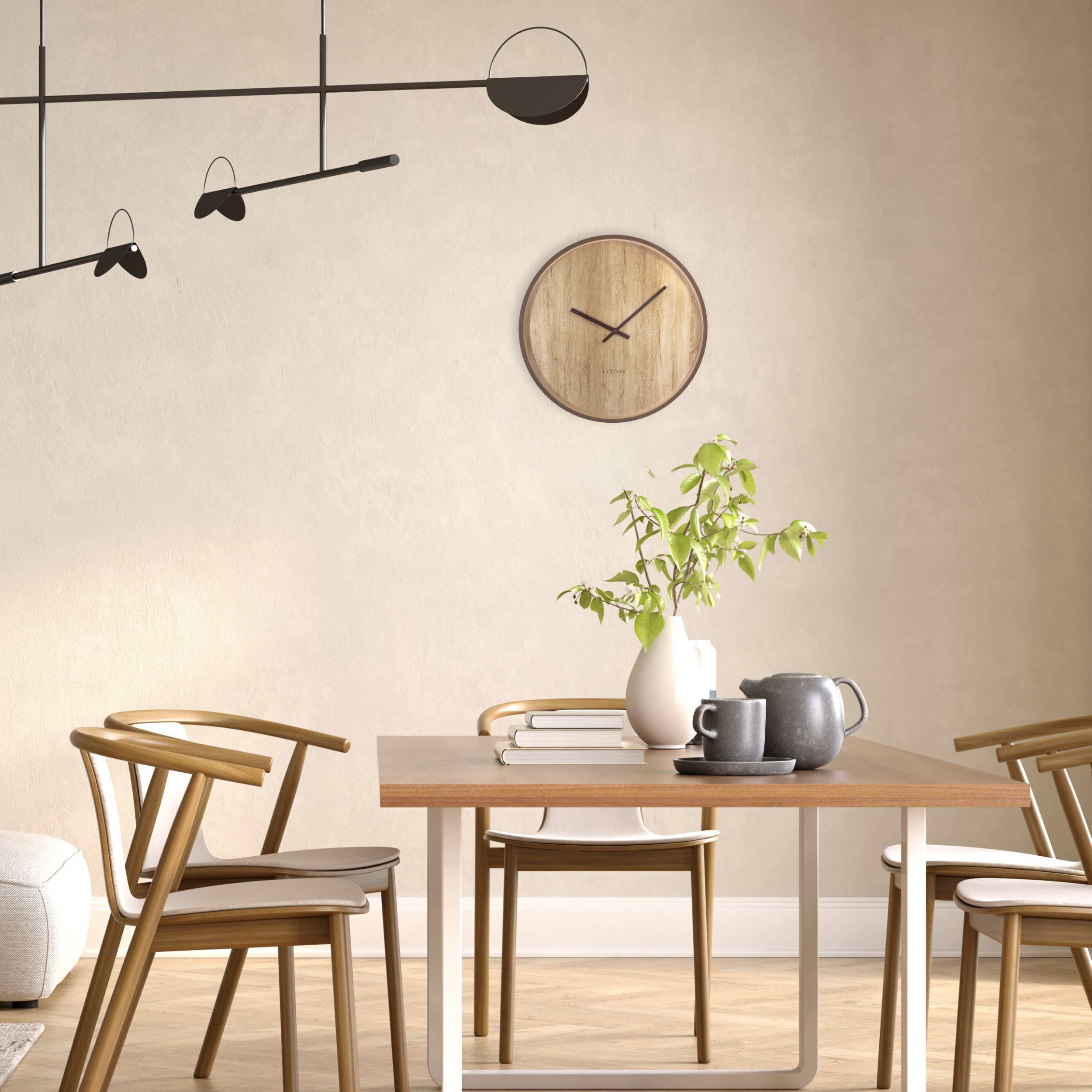 NeXtime Oslo Wall Clock 30cm - Light Brown