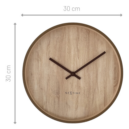 NeXtime Oslo Wall Clock 30cm - Light Brown