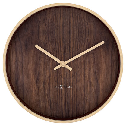NeXtime Oslo Wall Clock 30cm - Dark Brown