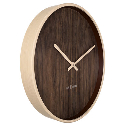 NeXtime Oslo Wall Clock 30cm - Dark Brown
