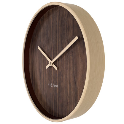 NeXtime Oslo Wall Clock 30cm - Dark Brown