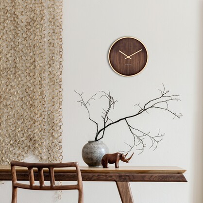 NeXtime Oslo Wall Clock 30cm - Dark Brown