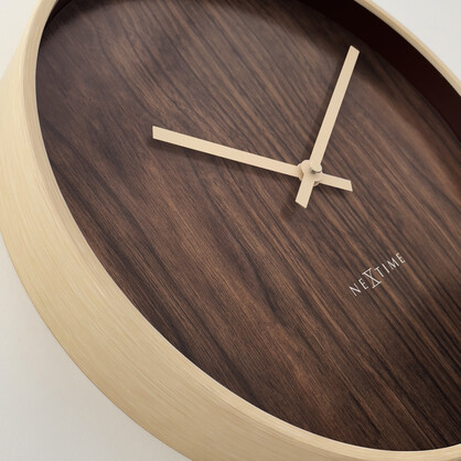 NeXtime Oslo Wall Clock 30cm - Dark Brown