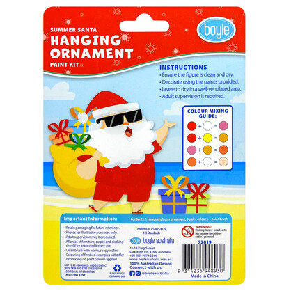 Hanging Ornament Paint Kit - Summer Santa