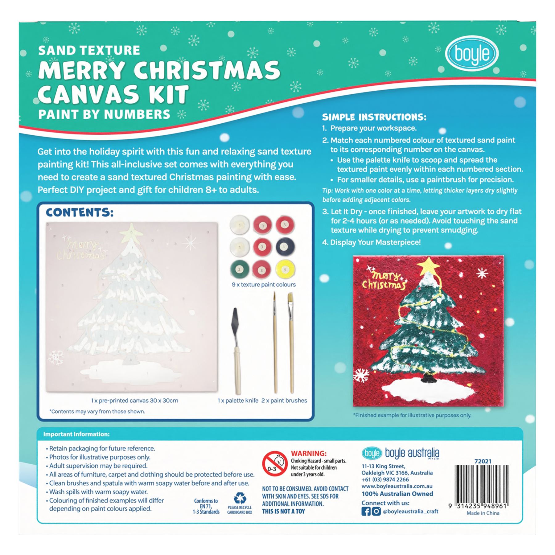 Canvas Texture Painting Kit - Xmas Tree