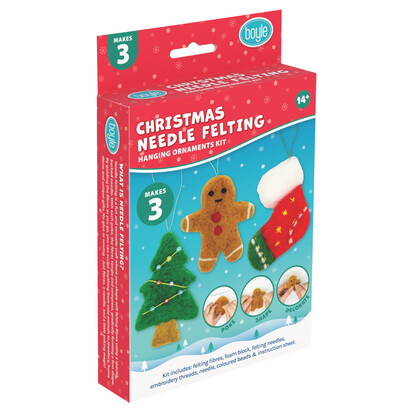 DIY Needle Felting Christmas Hanging Ornaments