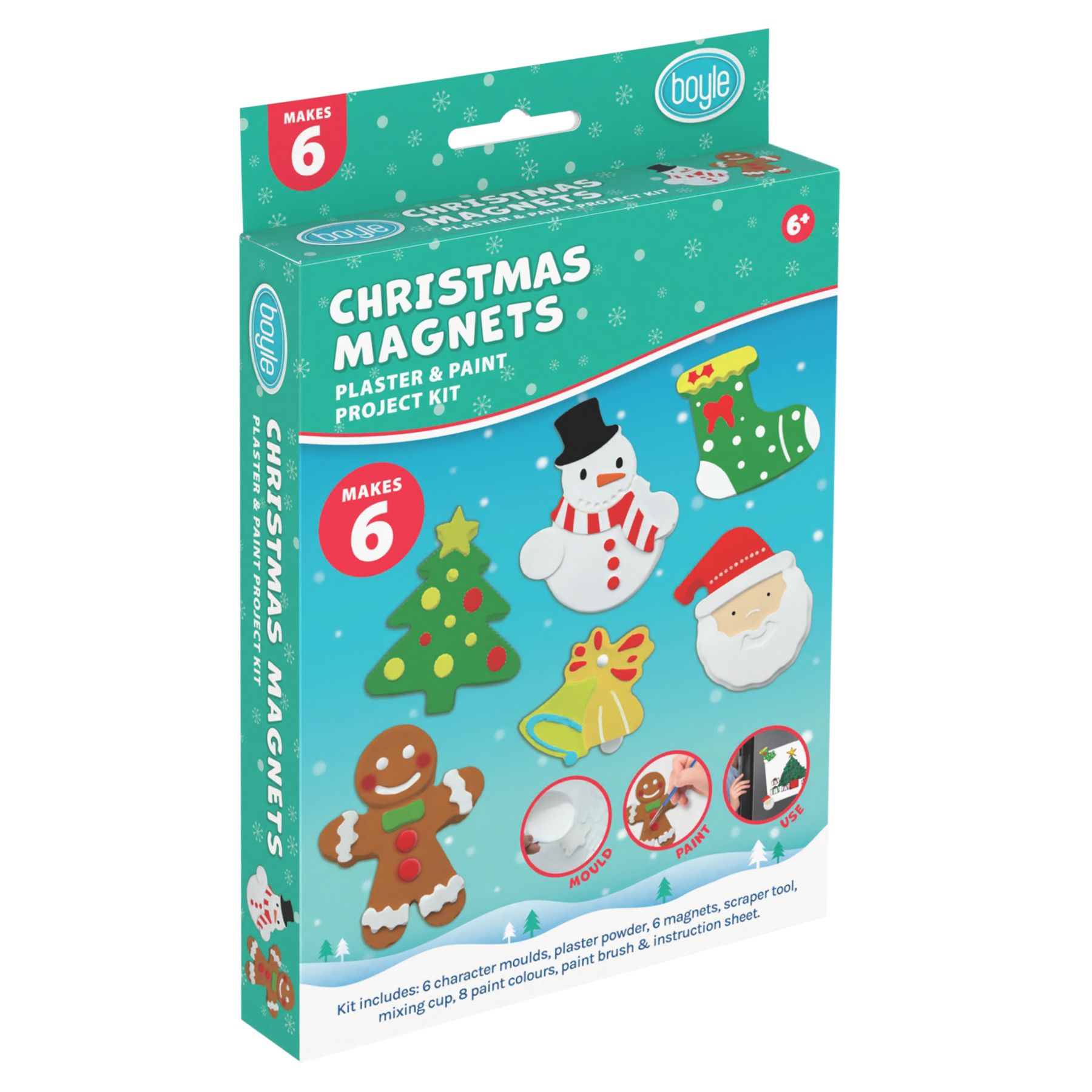 Christmas Magnet Plaster and Paint Project Kit