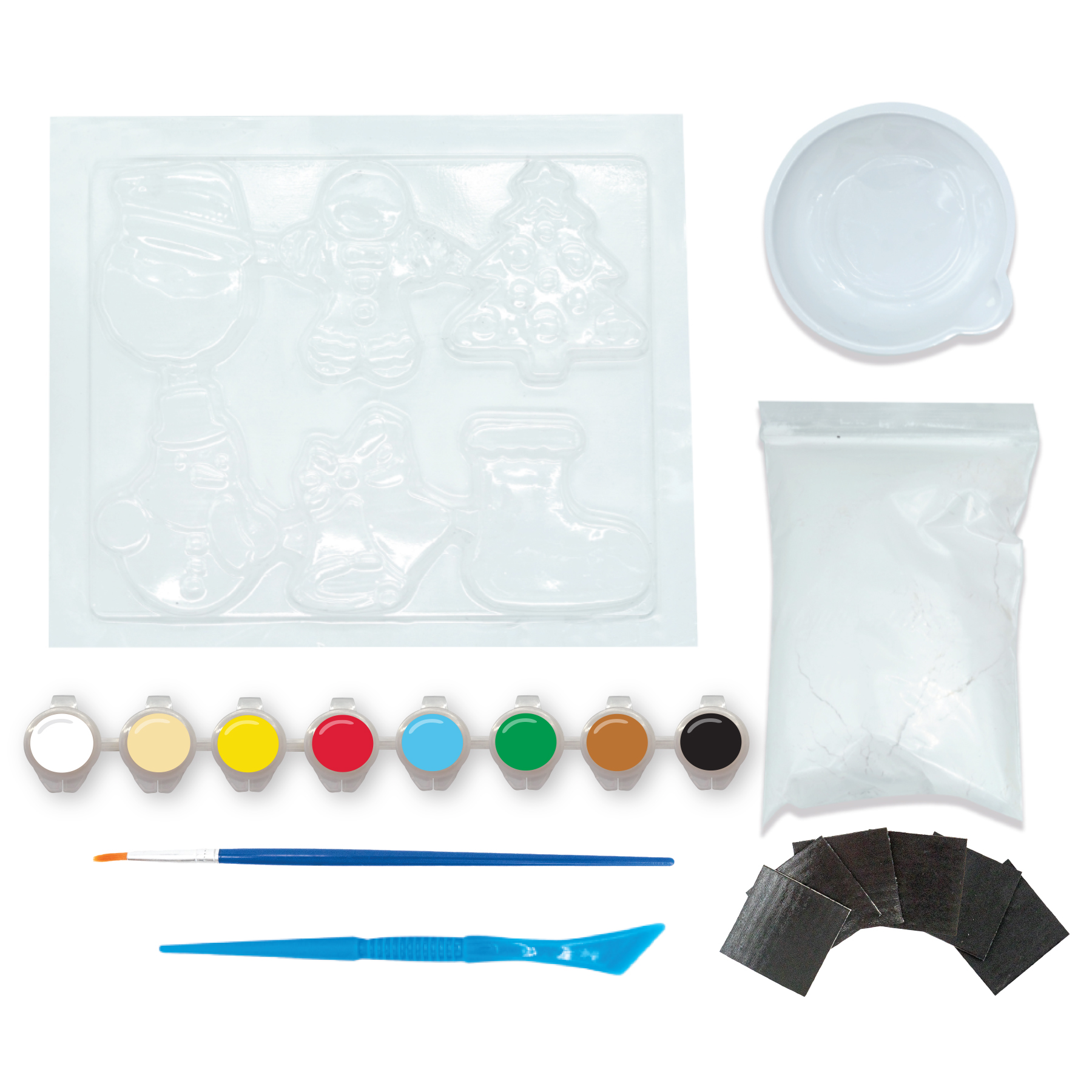 Christmas Magnet Plaster and Paint Project Kit