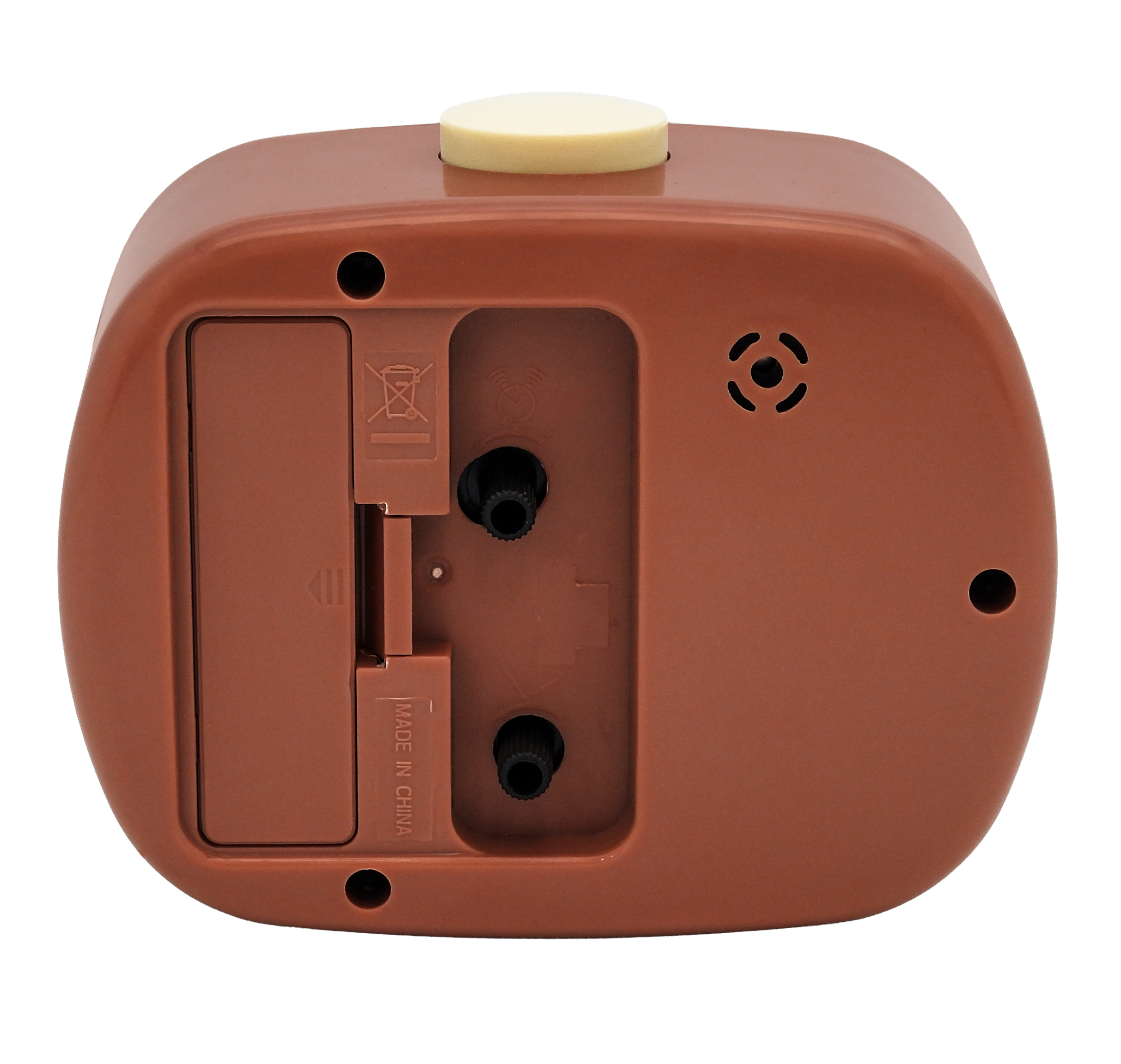 Leni Retro Alarm Clock 9x11x6cm - Mocha