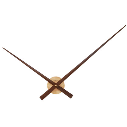 NeXtime Hands Wall Clock 85cm - Walnut