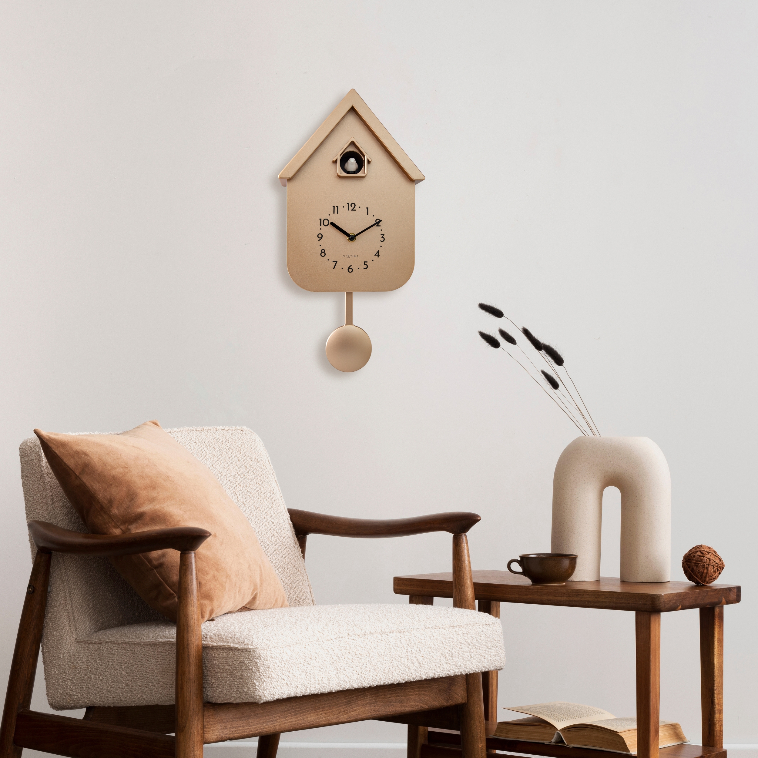 NeXtime Twitter Cuckoo Wall Clock 21.5x41.5x8.5cm - Rose Gold