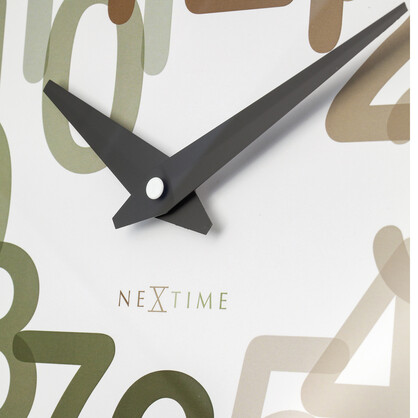 NeXtime Big Number Wall Clock 30cm - Toffee