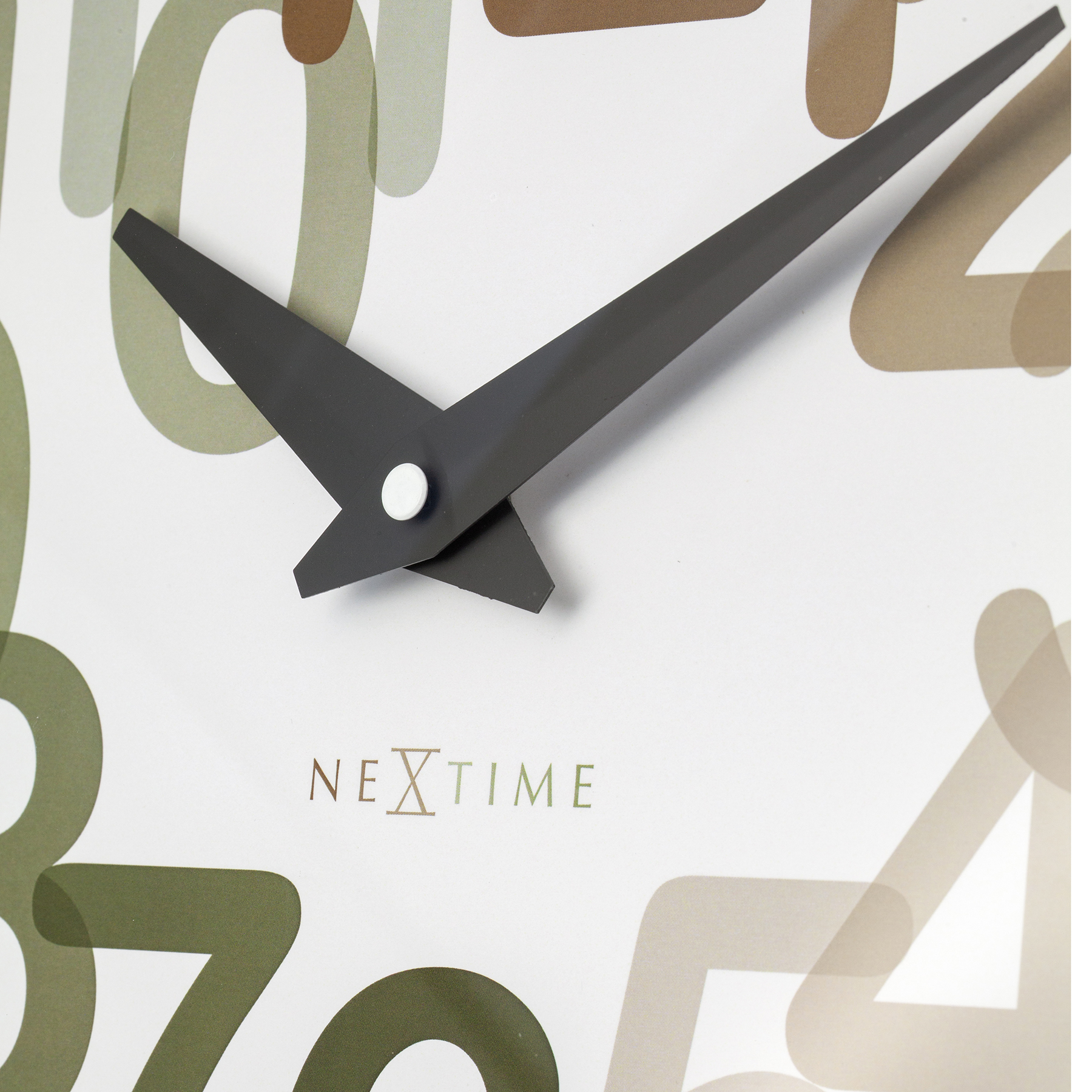 NeXtime Big Number Wall Clock 30cm - Toffee
