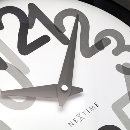 NeXtime Big Number Wall Clock 30cm - Charcoal Grey