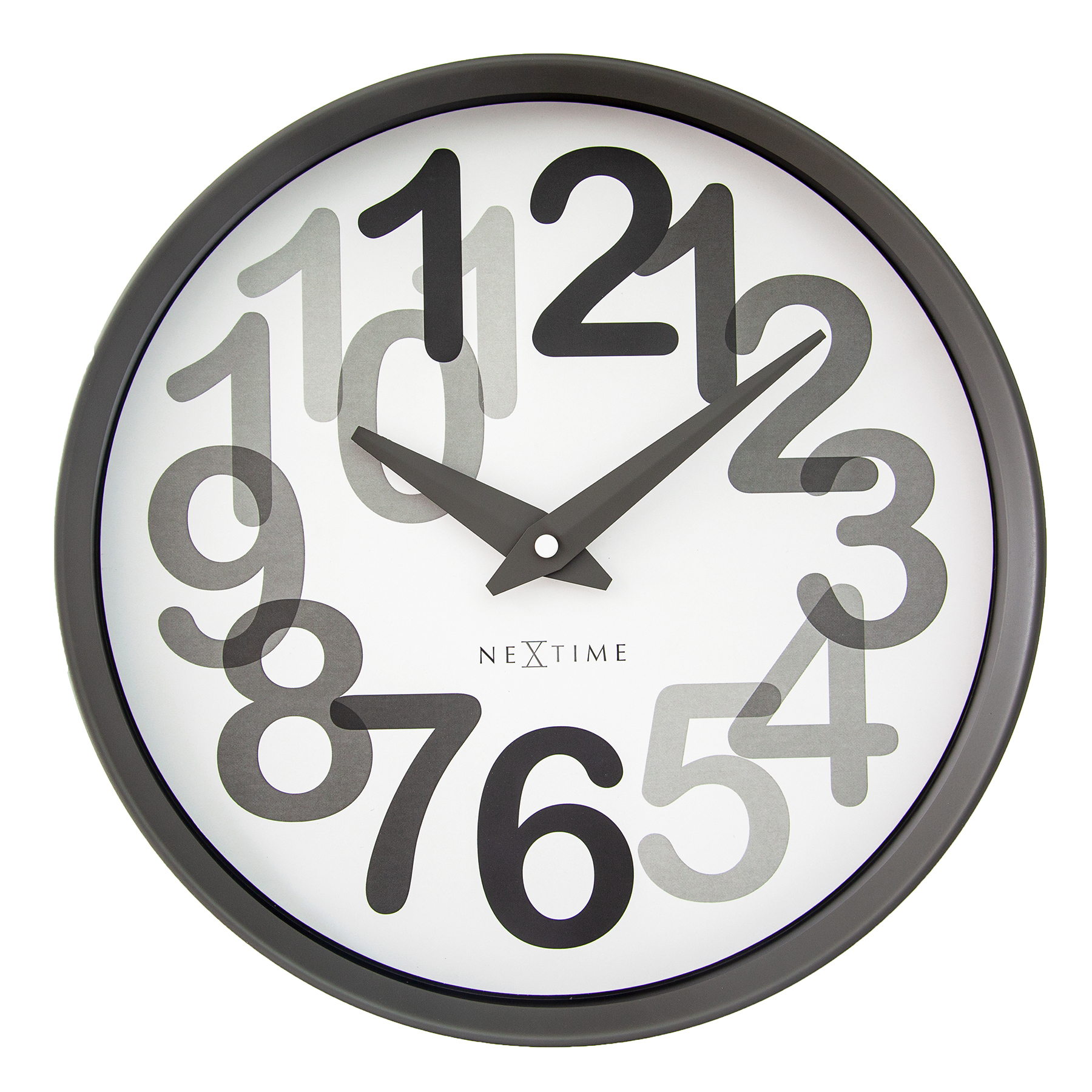 NeXtime Big Number Wall Clock 30cm - Charcoal Grey