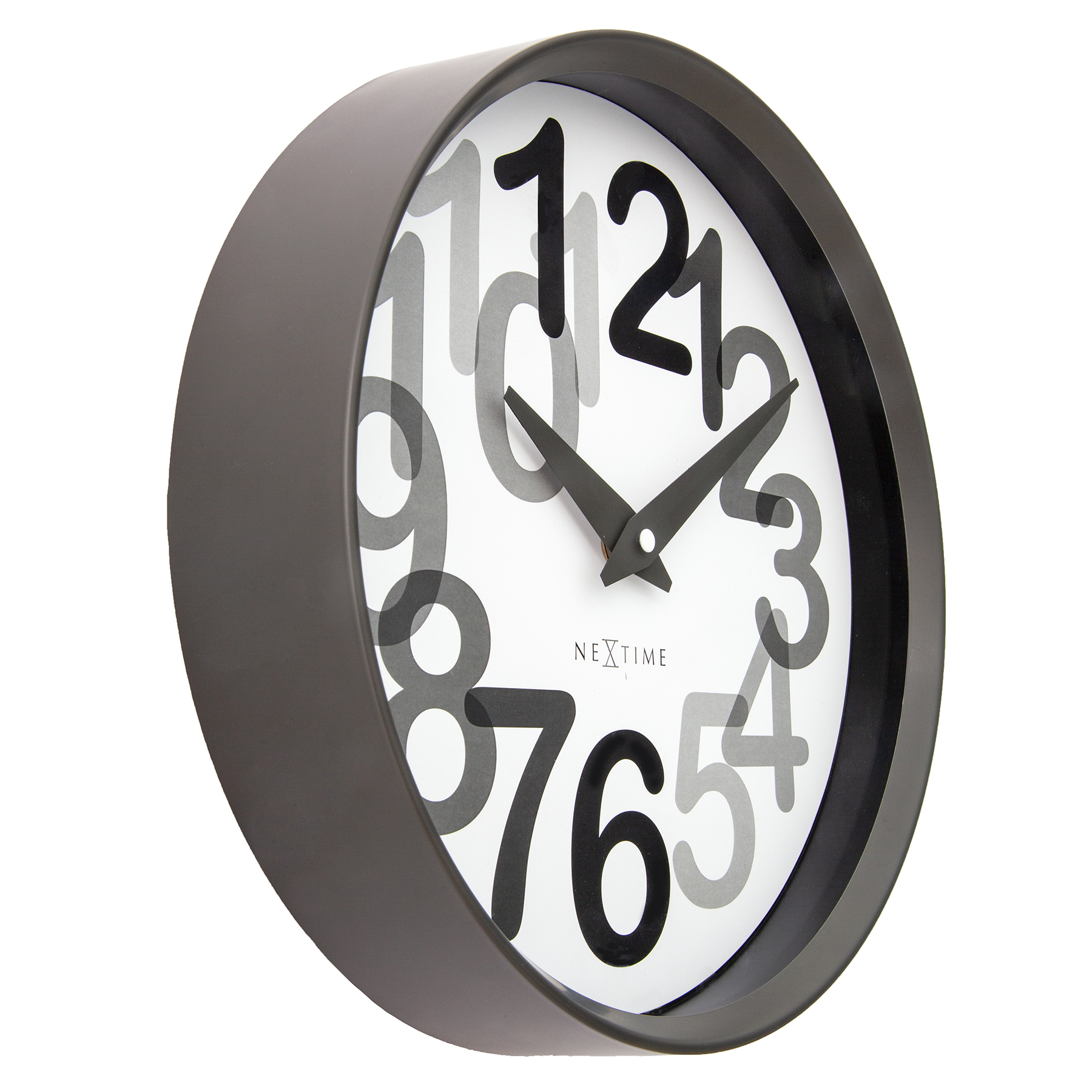 NeXtime Big Number Wall Clock 30cm - Charcoal Grey