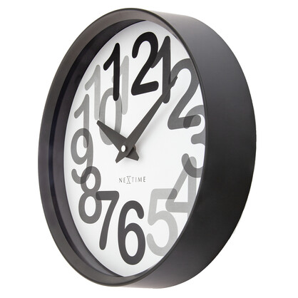 NeXtime Big Number Wall Clock 30cm - Charcoal Grey