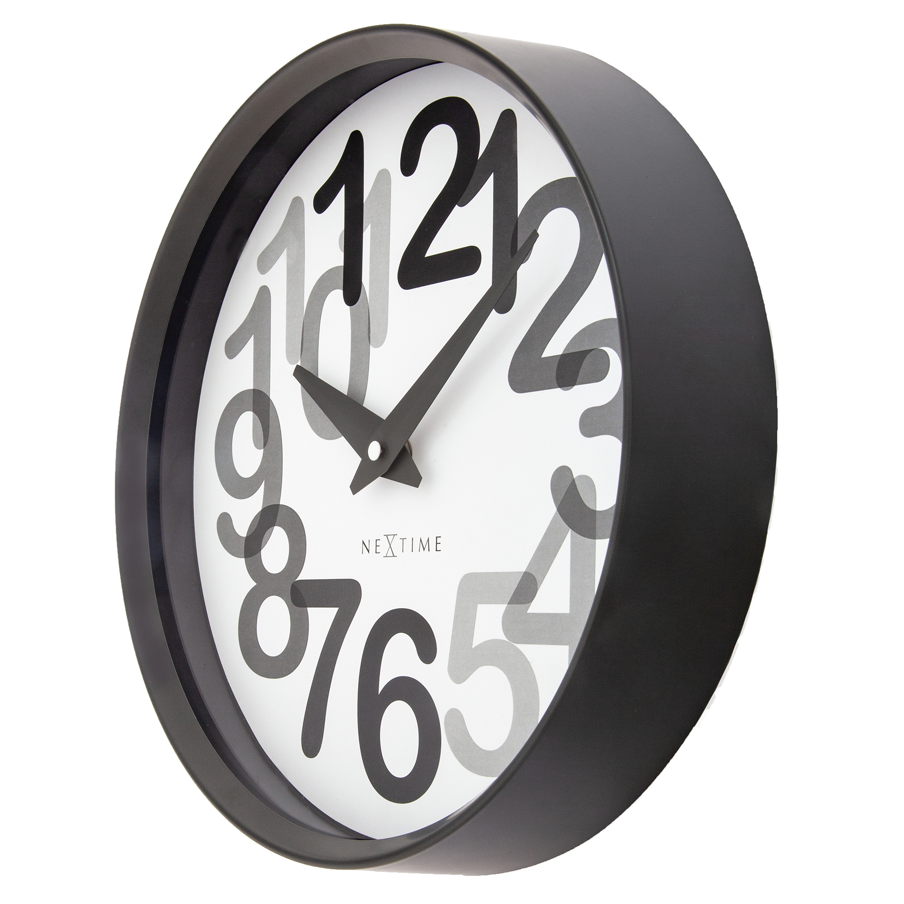 NeXtime Big Number Wall Clock 30cm - Charcoal Grey